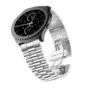 Presidential Steel Strap, silver, on a watch, 3/4 front view