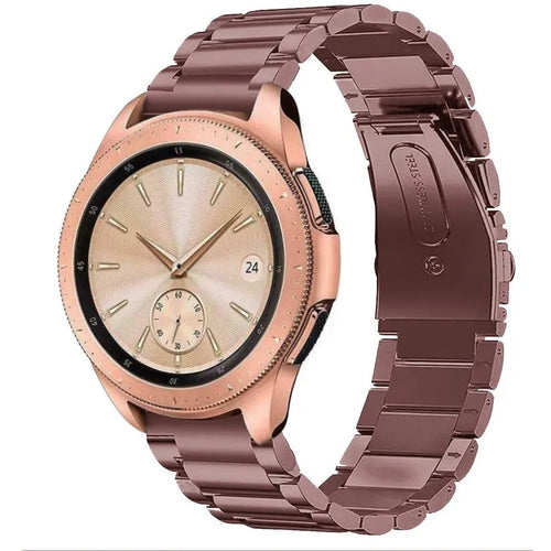 Steel Strap, bronze, on a watch, 3/4 front view