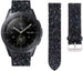 Samsung Galaxy Watch 42mm Leder Glitzerarmband (Schwarz)