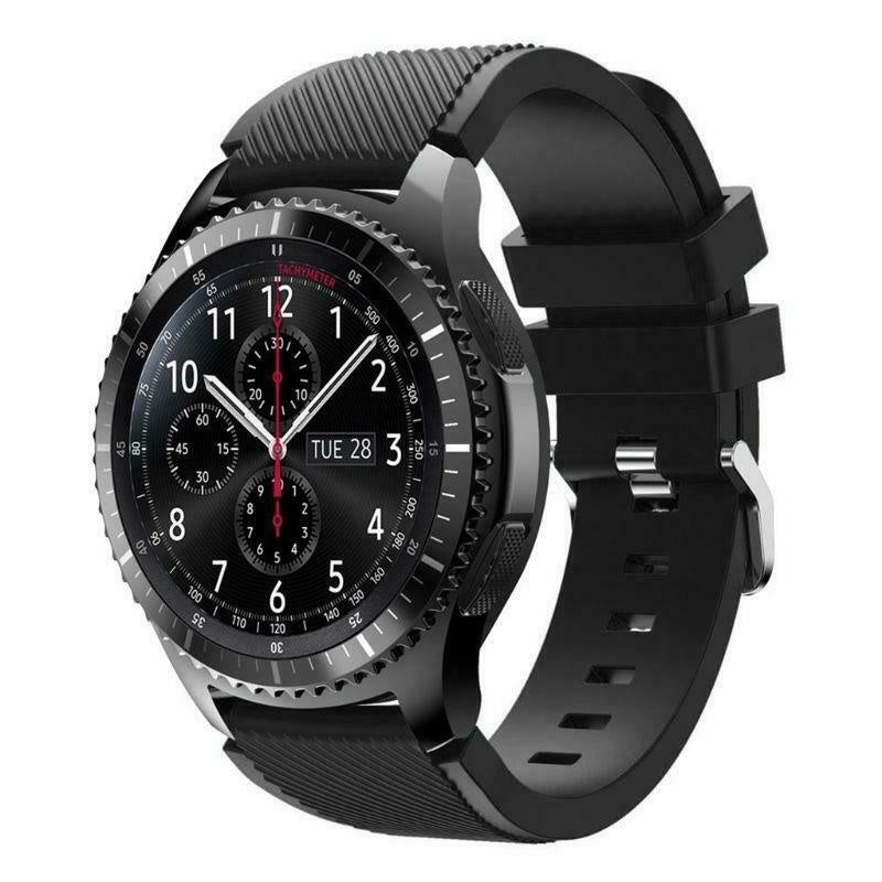 band samsung gear s3 frontier Classic / Silikonarmband (Schwarz) Farbe:420mm Schwarz Hochglanz Komfort Fahrrad Citybike Mit Stadtrad [Limited