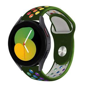 Silicone Sport Strap, on a watch, 3/4 front view