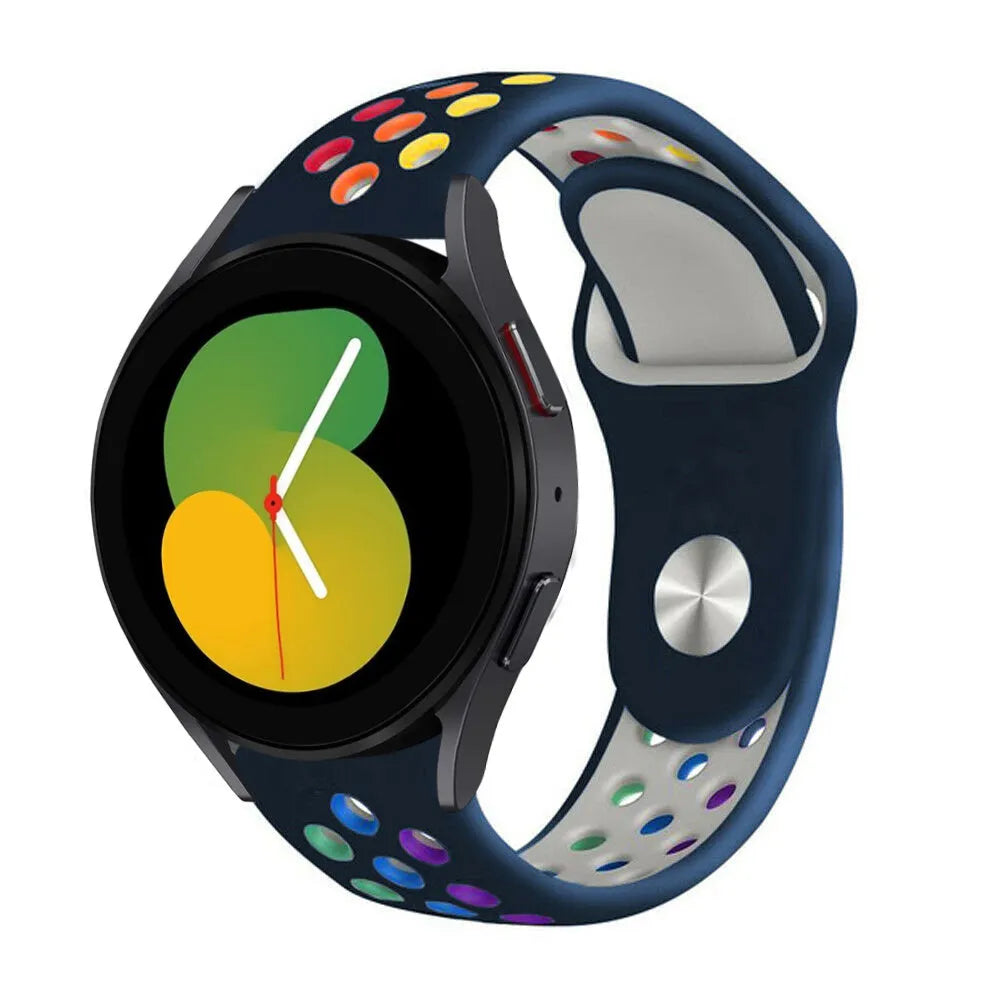Silicone Sport Strap, on a watch, 3/4 front view