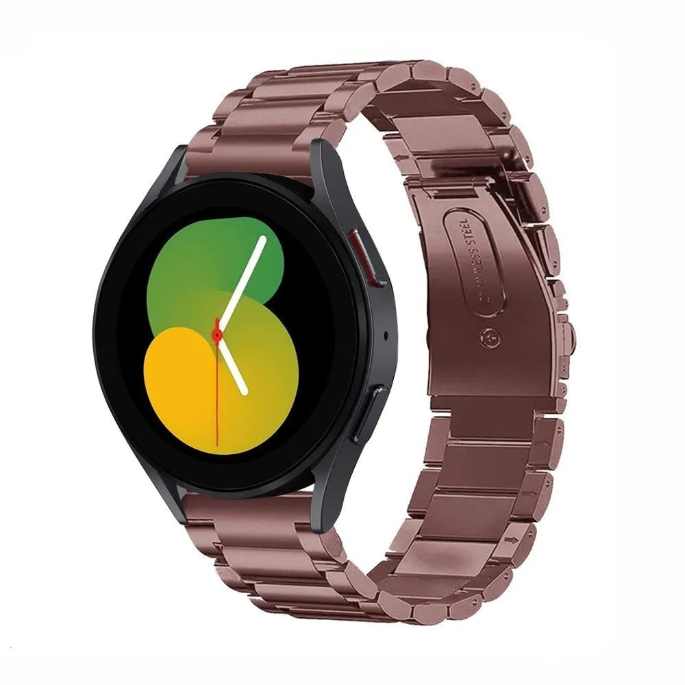 Steel Strap, bronze, on a watch, 3/4 front view