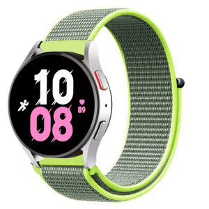Nylon Strap, fluorescent, on a watch, 3/4 front view