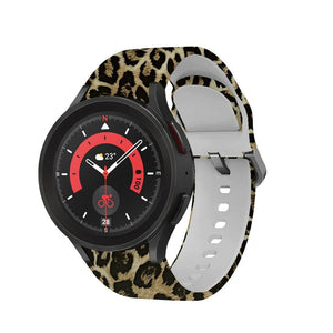 Print Silicone Strap, on a watch, 3/4 front view