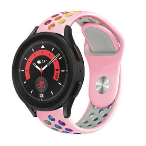 Silicone Sport Strap, on a watch, 3/4 front view