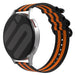 Samsung Galaxy Watch Active Nylon Strap with Buckle (Black/Orange)