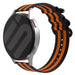 Samsung Galaxy Watch 4 - 40mm Nylon Schnallenarmband (Schwarz/Orange)