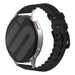 Fossil Gen 5 Silikon-/Lederarmband (Schwarz/Grün)