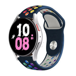 Silicone Sport Strap, on a watch, 3/4 front view