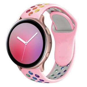 Silicone Sport Strap, on a watch, 3/4 front view