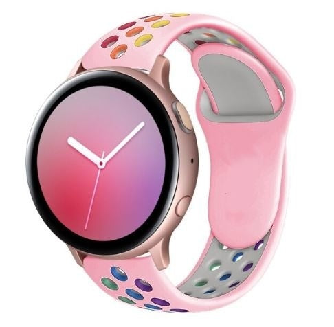 Silicone Sport Strap, on a watch, 3/4 front view