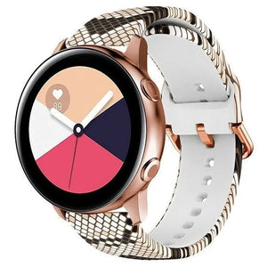 Print Silicone Strap, on a watch, 3/4 front view