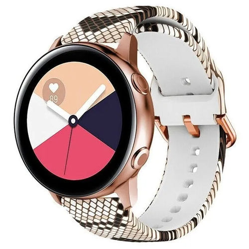 Print Silicone Strap, on a watch, 3/4 front view