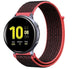 Samsung Galaxy Watch Active / Active 2 Nylonarmband (Schwarz / Rot)