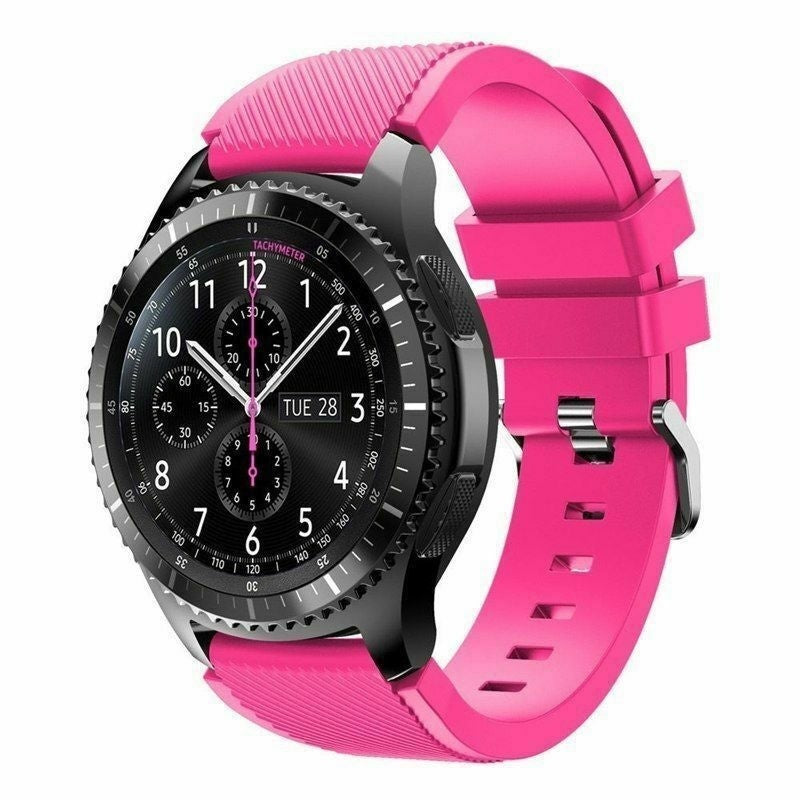 armband für samsung gear s3 frontier Classic / deontier Silikonarmband (Pink) Ultralight Farbe:INDIGO-CHERRY DROP Fahrradträger Original VW T6