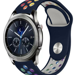 Silicone Sport Strap, on a watch, 3/4 front view