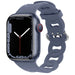 Apple Watch Silikon Kettenarmband (Grau-Blau)