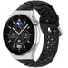 Huawei Watch GT 3 Pro 46mm Silikonarmband mit Löchern (Schwarz)