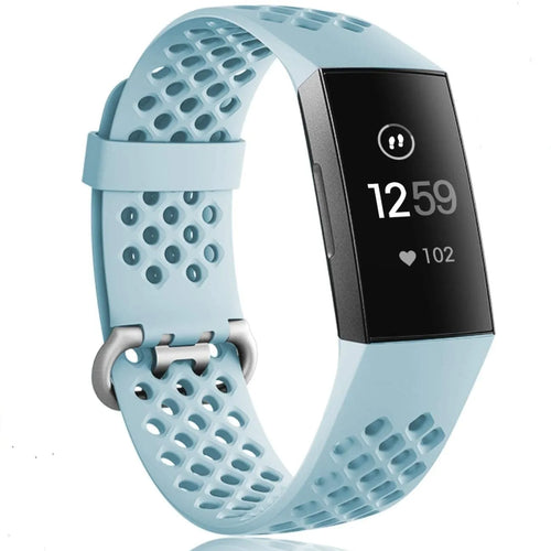 Breathable Silicone Strap, on a watch, 3/4 front view