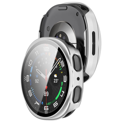 Samsung Galaxy Watch 8 - 40mm / 9 - 40mm Hardcase mit Glas (Silber)
