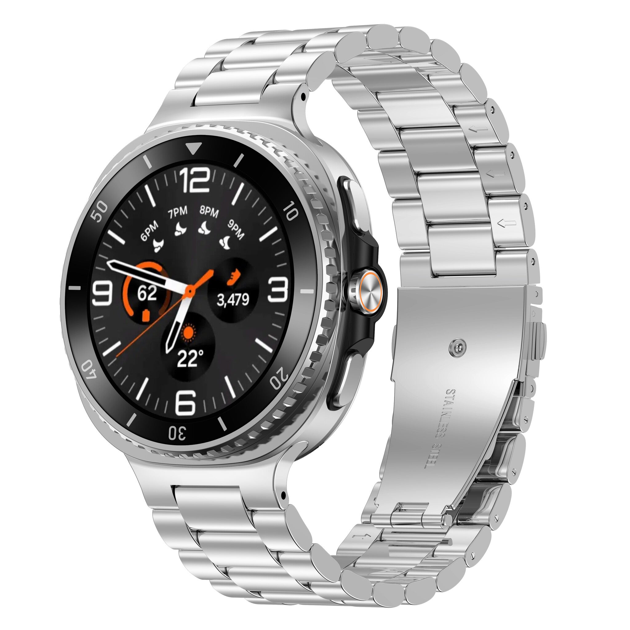 Samsung Galaxy Watch 8 Classic Stahlarmband (Silber)