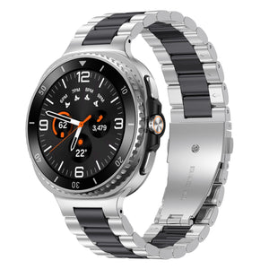 Samsung Galaxy Watch 9 - 44mm Stahlarmband (Silber/Schwarz)