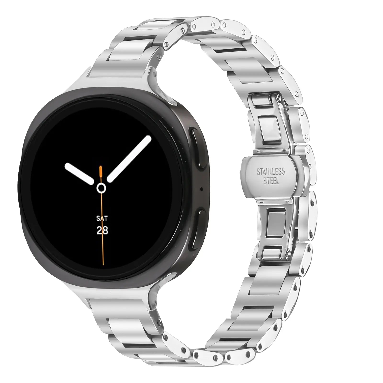 Samsung Galaxy Watch 8 Classic Slimfit Stahlarmband (Silber)
