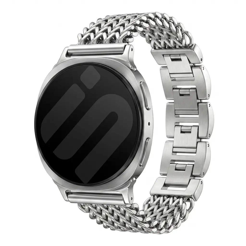 Samsung Galaxy Watch 9 - 44mm Metall Mesh Armband (Silber)