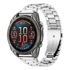 Garmin Instinct E - 40mm Premium Stahlarmband (Silber)