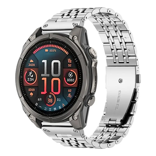 Garmin Instinct E - 40mm Premium '7 Bead' Stahlarmband (Silber)