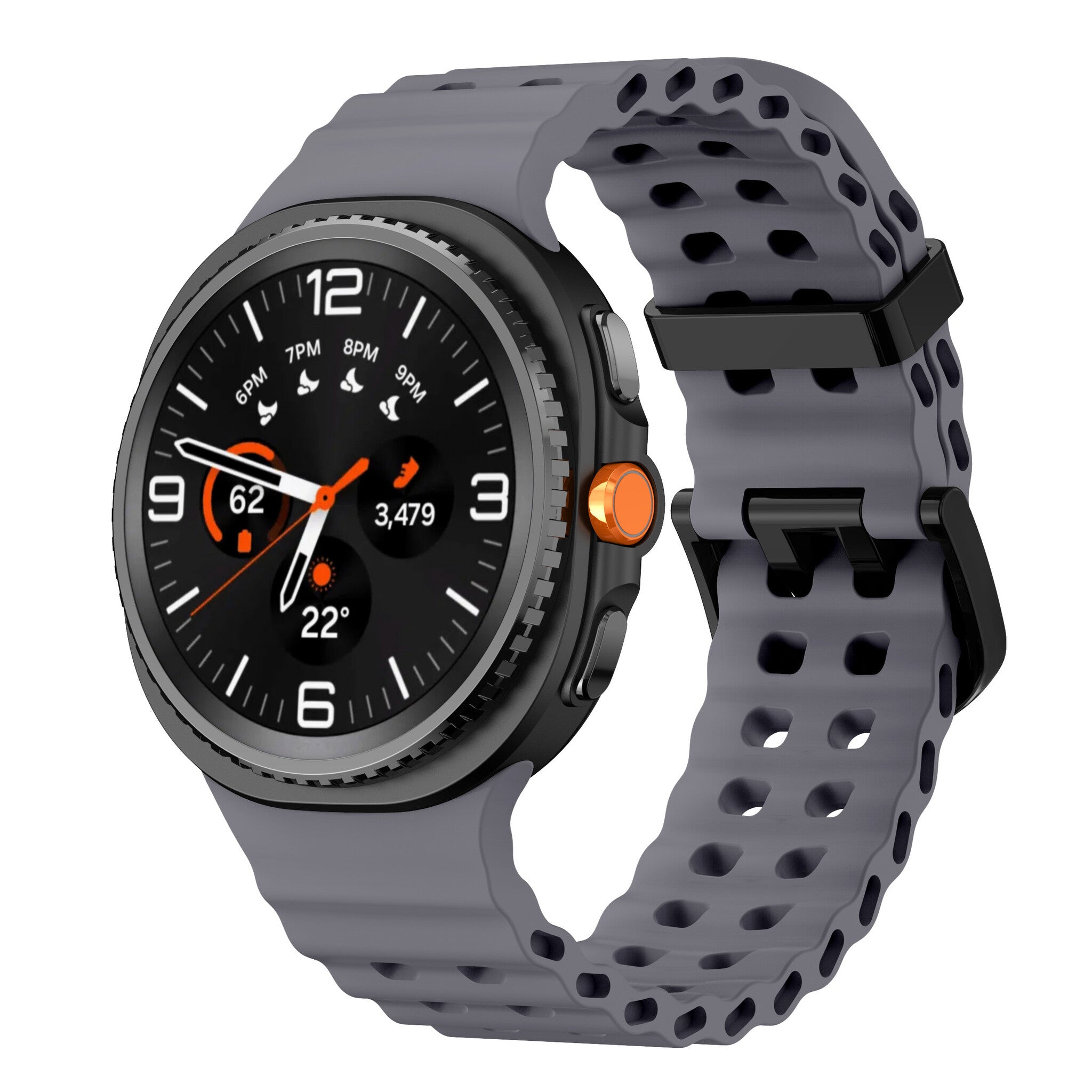 Samsung Galaxy Watch 9 - 40mm Ocean Armband (Dunkelgrau)