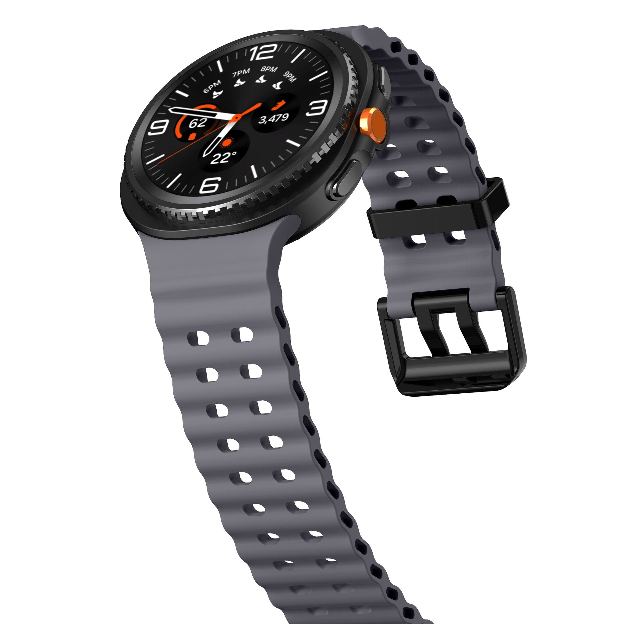 Samsung Galaxy Watch 9 - 40mm Ocean Armband (Dunkelgrau)