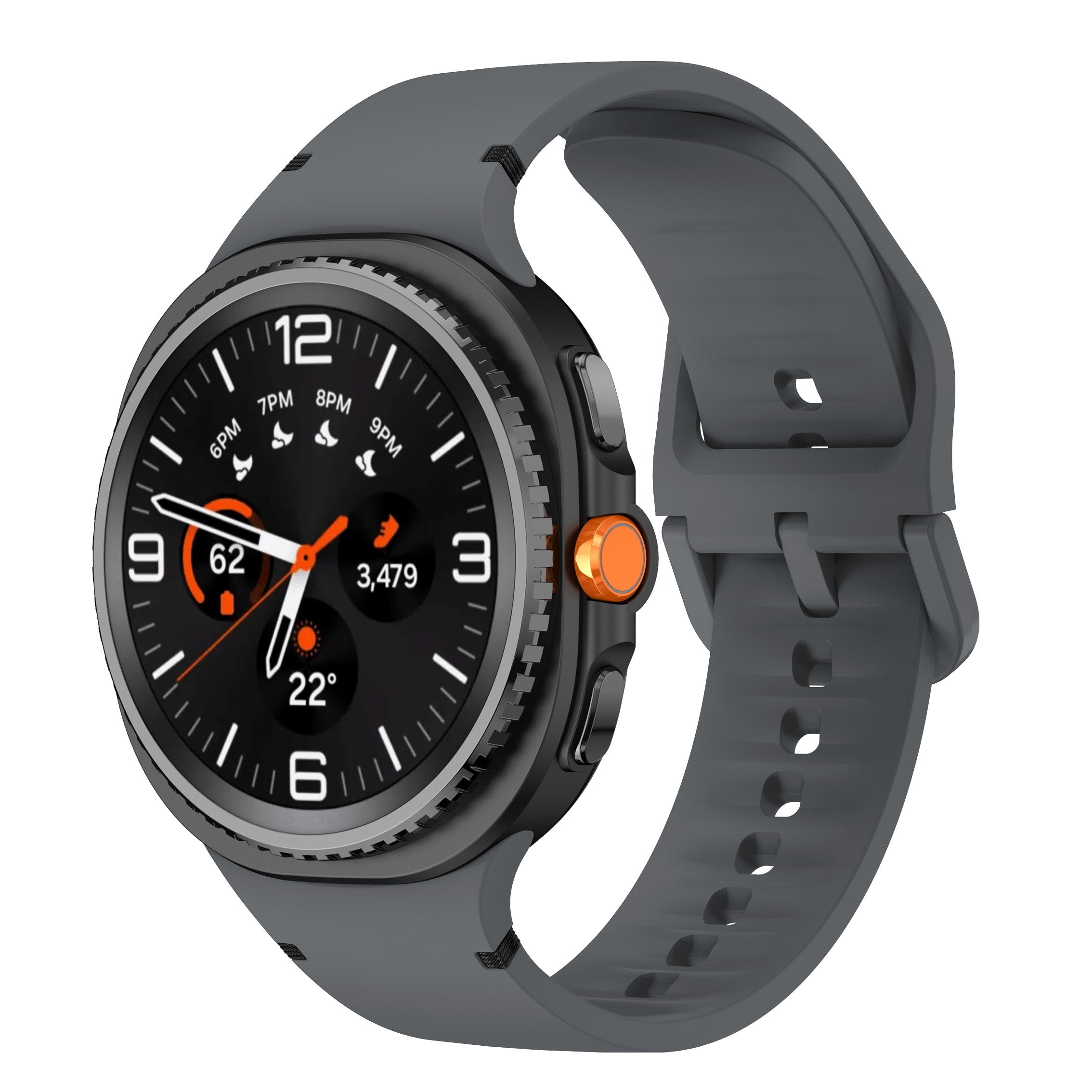 Samsung Galaxy Watch 8 Classic Silikonarmband (Dunkelgrau)