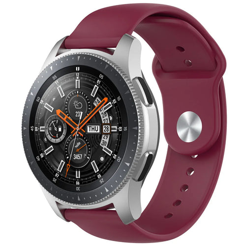 Silicone Sport Strap, on a watch, 3/4 front view