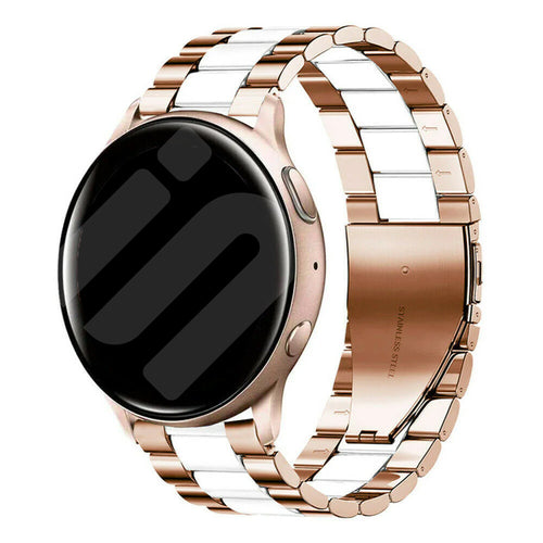 Amazfit Bip U (Pro) Stahlarmband (Roségold/Weiß)