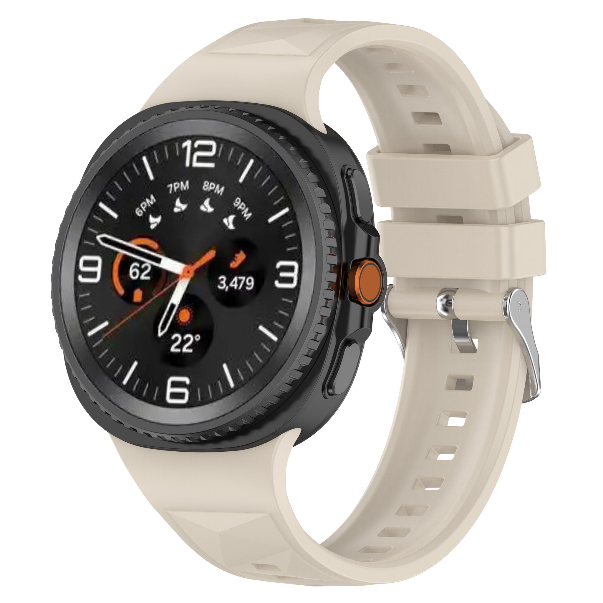 Samsung Galaxy Watch 9 - 44mm Silikonarmband in Diamantoptik (Polarstern)