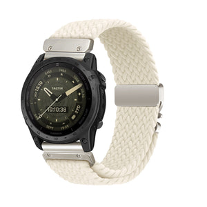 Garmin Fenix 9 - 43mm Braided Strap P-Buckle (Starlight)