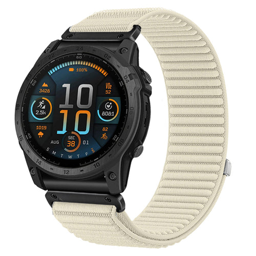 Garmin Fenix 8 - 43mm Wave Nylonarmband (Polarstern)