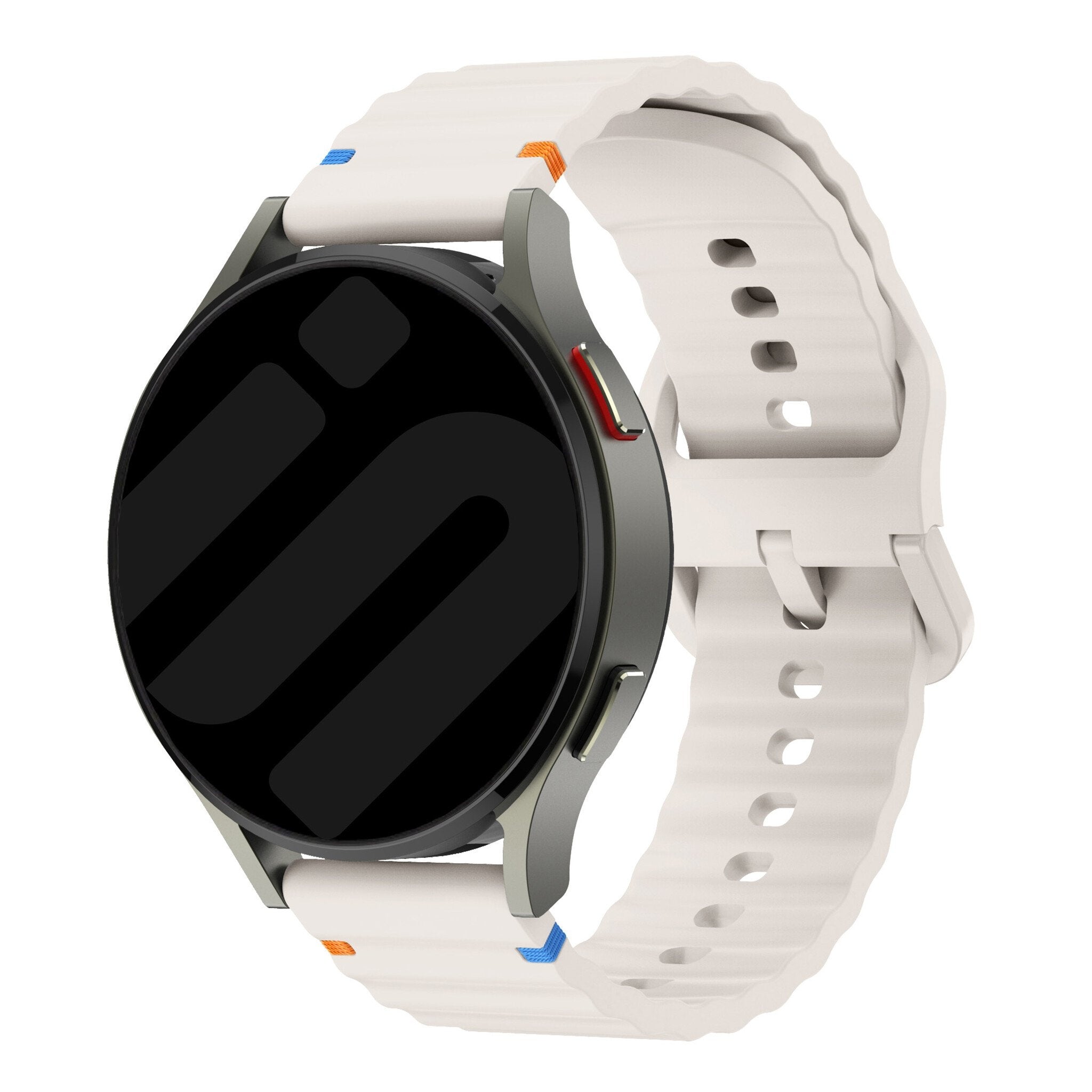 Samsung Galaxy Watch 3 41mm Wave Silicone Strap (Starlight)