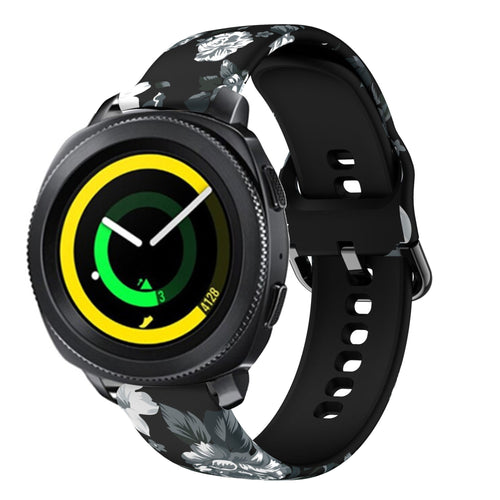 Print Silicone Strap, on a watch, 3/4 front view