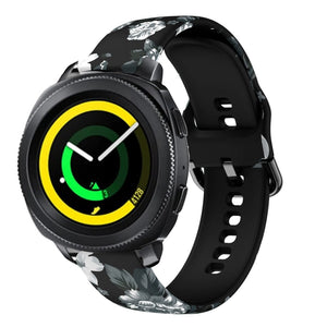 Print Silicone Strap, on a watch, 3/4 front view