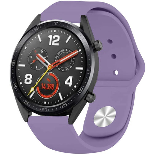 Silicone Sport Strap, on a watch, 3/4 front view