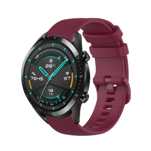 Premium Silicone Strap, on a watch, 3/4 front view