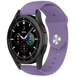 Silicone Sport Strap, lilac, on a watch, 3/4 front view