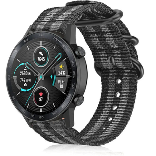 Honor Magic Watch 2 Nylon Strap with Buckle (Black/Grey)