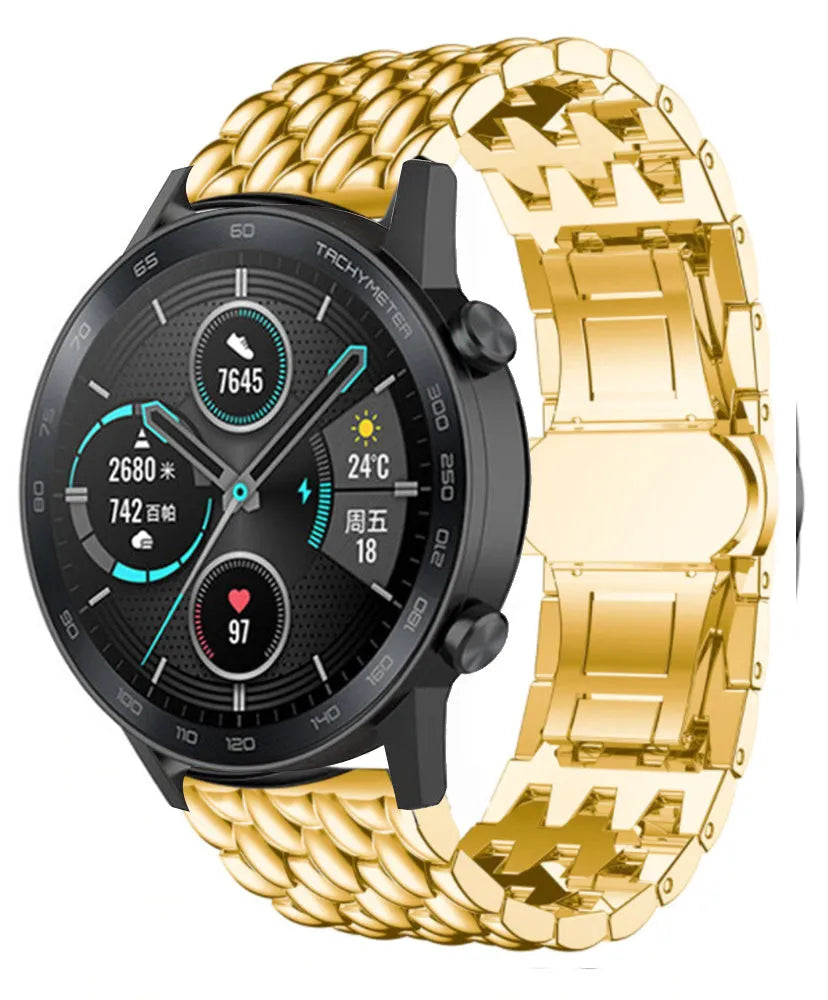 Honor Magic Watch 2 Stahlarmband mit Drachenmuster (Gold)