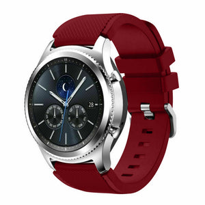 Twill Silicone Strap, on a watch, 3/4 front view