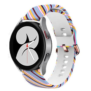 Print Silicone Strap, on a watch, 3/4 front view