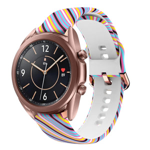Print Silicone Strap, on a watch, 3/4 front view